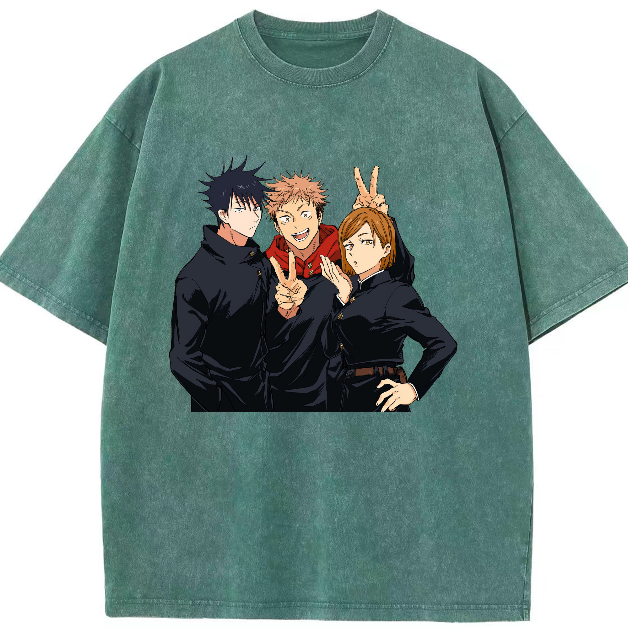 （画像用） 呪術廻戦 Jujutsu Kaisen 綿100% ヴィンテージ風 半袖Tシャツ（フロントプリント）